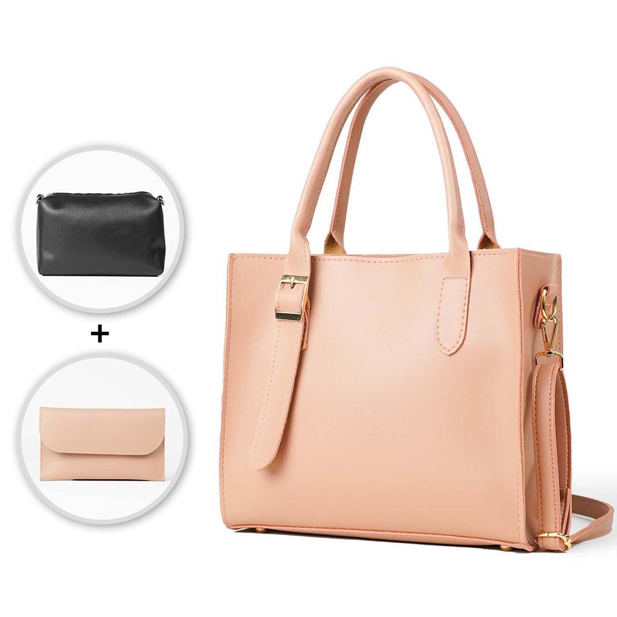 Posh set of 3 Bag peach