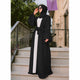 Puff Sleeves Front Open Abaya (Black)