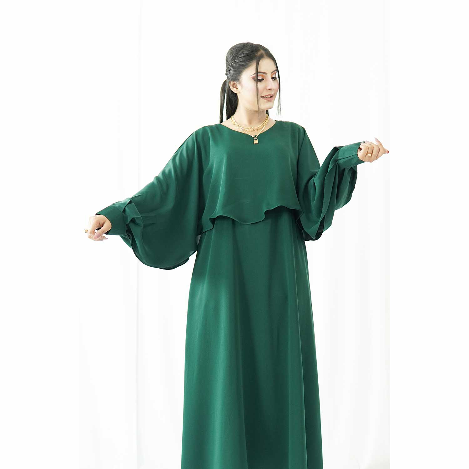 Long sleeve emerald maxi dress best sale