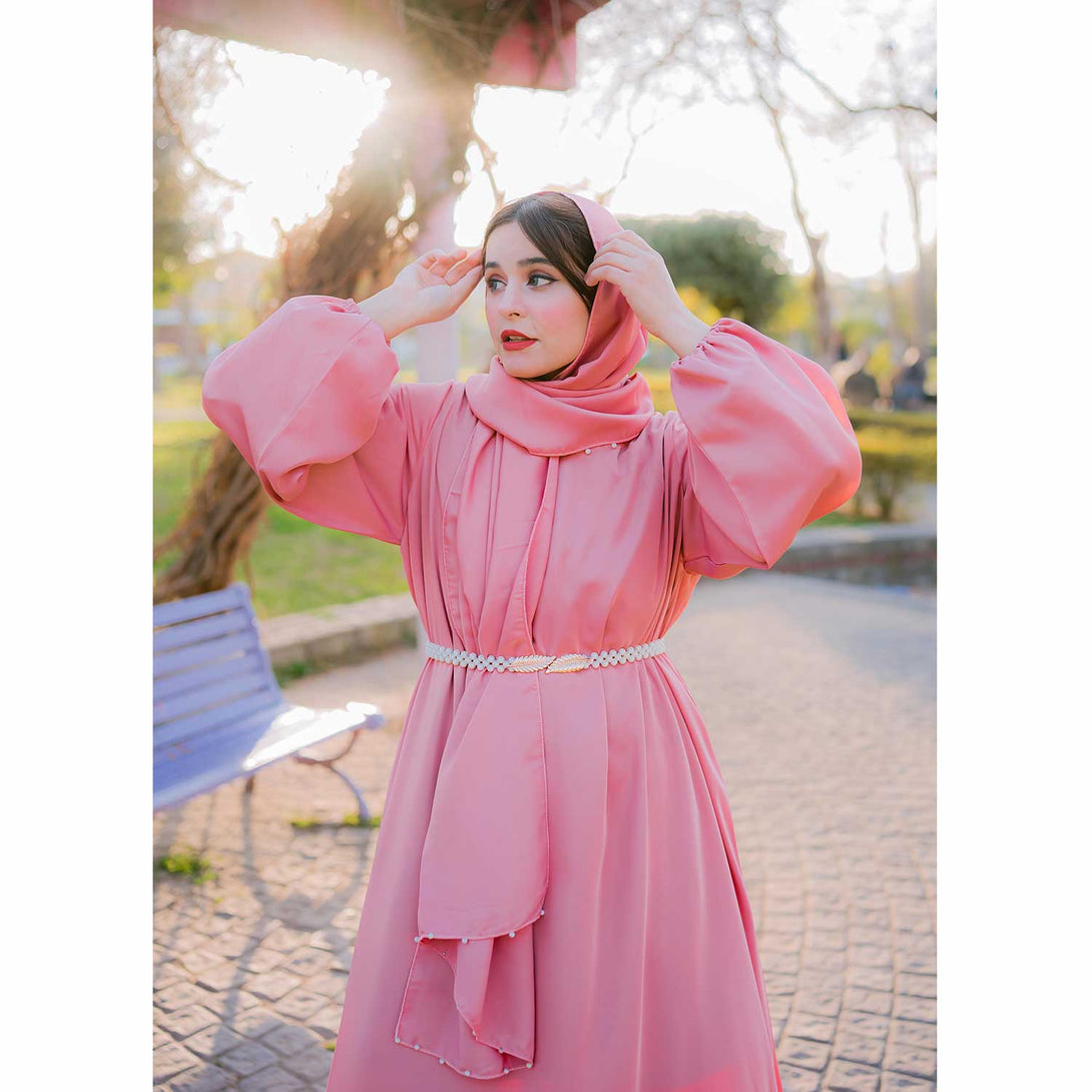 Shop Pink Abaya with Scarf for Women Online in Pakistan