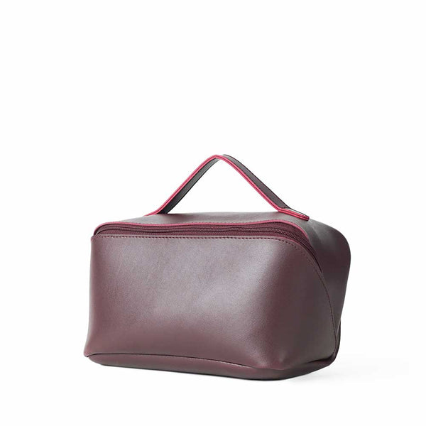 Large Capacity Travel Cosmetic Bag Maroon