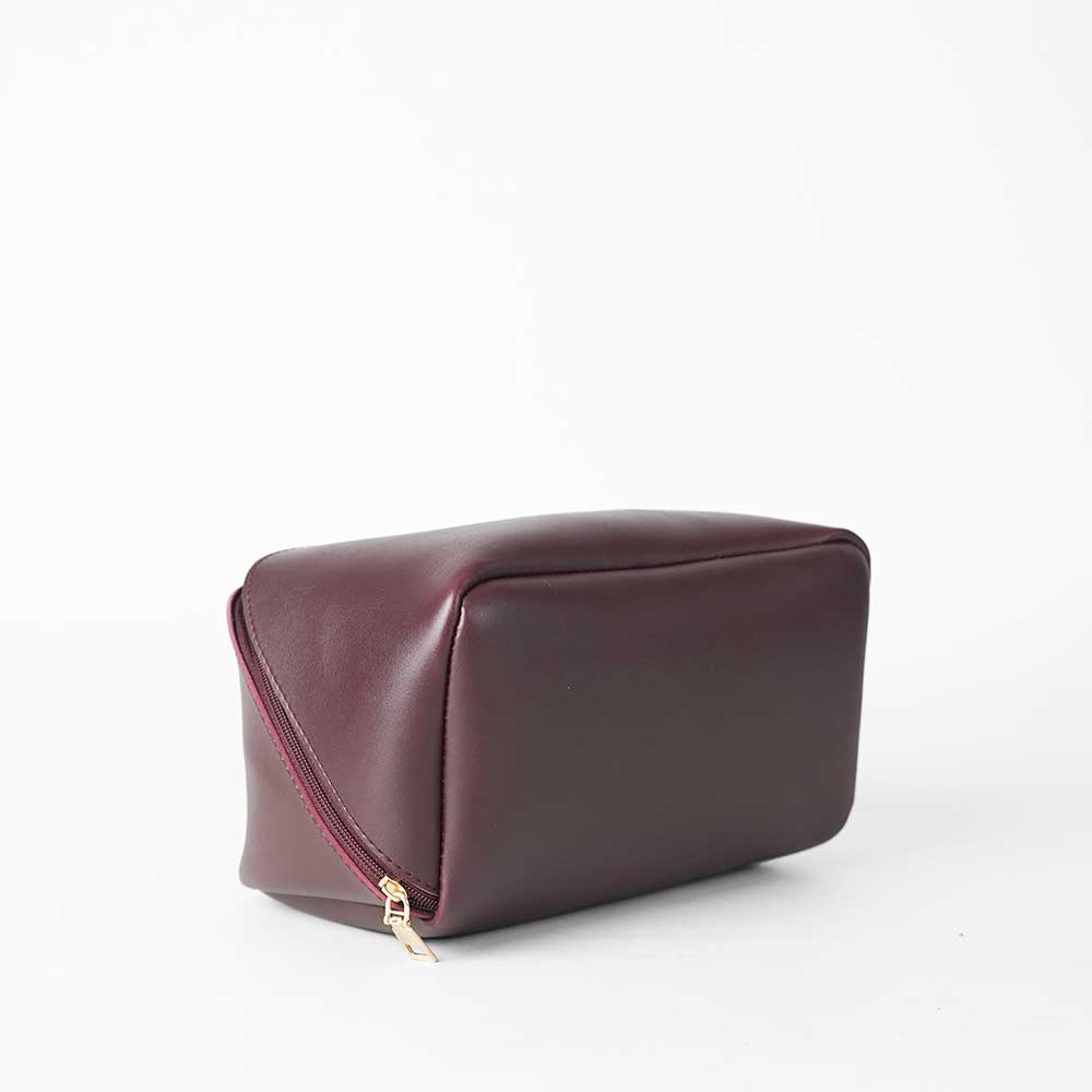 Large Capacity Travel Cosmetic Bag Maroon