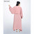 Long Sleeve Wavy Maxi Dress (pink color) in Pakistan