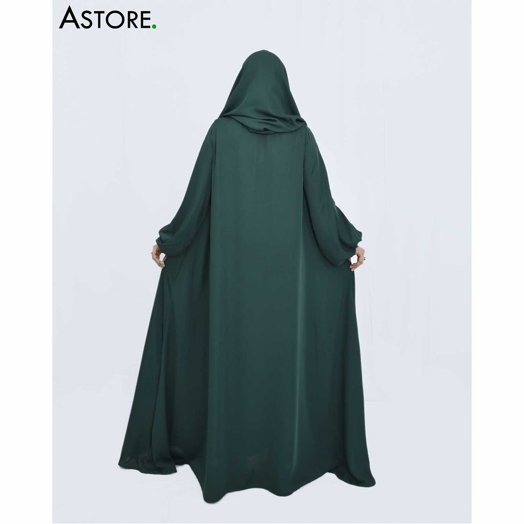 Green Abaya with Scarf