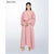 Long Sleeve Wavy Maxi Dress (pink color) by Astore