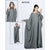 Cuff Sleeve Abaya (Grey-006)