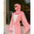 Puff Sleeves Front Open Abaya (pink) Online in Pakistan - Latest Abaya