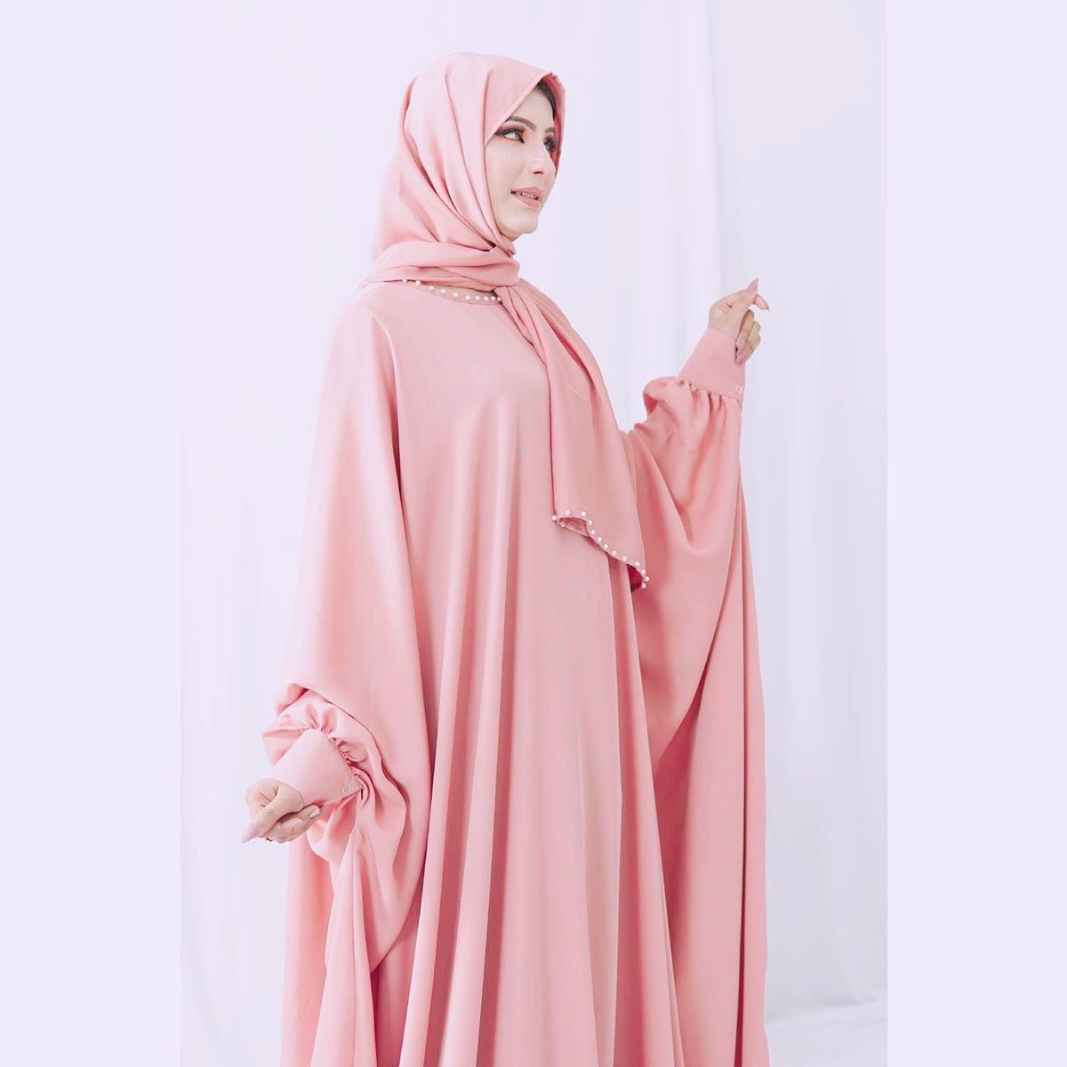 Cuff Sleeve Abaya with Scarf online in Pakistan