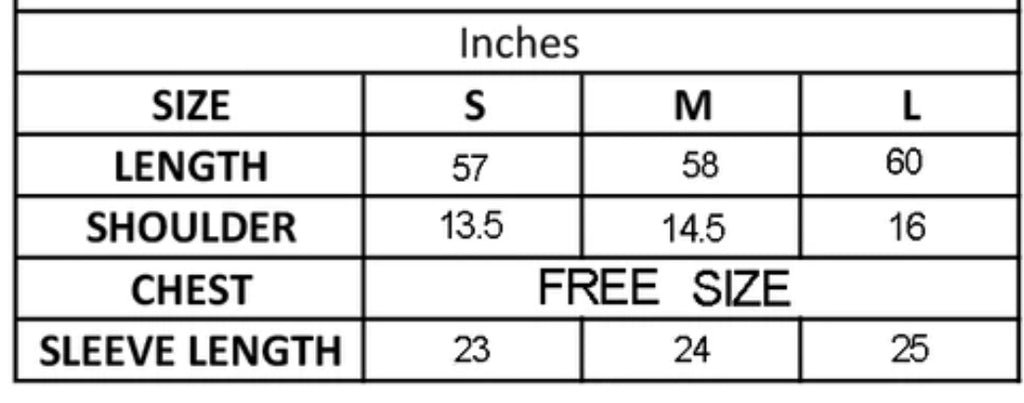 Grace Abaya with Pastel in Pakistan - Abaya Sizes