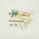 Hair pins with pearl ear studs. (Set of 3)