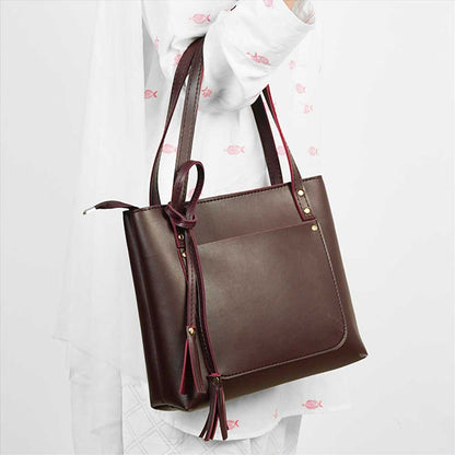 Retro Shoulder Bag Maroon